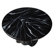 bali & pari Aponi Marbled Resin Coffee Table Sculptural Center Table Black
