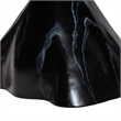 bali & pari Aponi Marbled Resin Coffee Table Sculptural Center Table Black