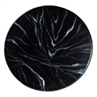 bali & pari Aponi Marbled Resin Coffee Table Sculptural Center Table Black