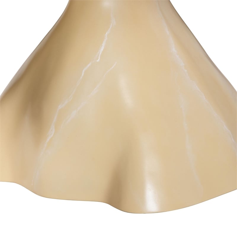 bali & pari Aponi Marbled Resin Coffee Table Sculptural Center Table Cream