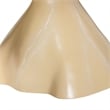bali & pari Aponi Marbled Resin Coffee Table Sculptural Center Table Cream