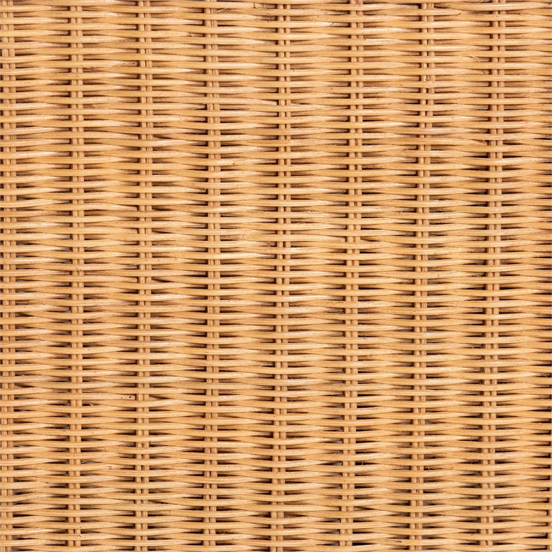 bali & pari Chica Scalloped Natural Rattan Console Table with Drawer