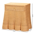 bali & pari Chica Scalloped Natural Rattan Console Table with Drawer