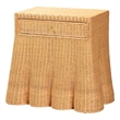 bali & pari Chica Scalloped Natural Rattan Console Table with Drawer