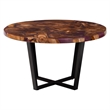 bali & pari Apio Round Wood Epoxy Resin Coffee Table