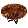 bali & pari Apio Round Wood Epoxy Resin Coffee Table