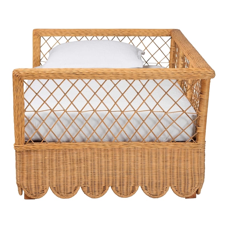 bali & pari Teresa Natural Rattan Daybed Handwoven Sofa Bed Frame Twin
