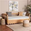 bali & pari Teresa Natural Rattan Daybed Handwoven Sofa Bed Frame Twin