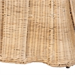 bali & pari Rotem Natural Rattan Ottoman with Cushion