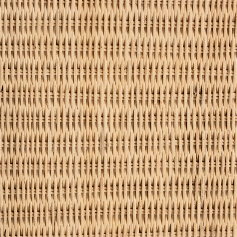 bali & pari Rotem Natural Rattan Ottoman with Cushion