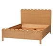 bali & pari Maritza Scalloped Natural Rattan Bed Frame King