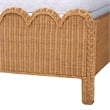bali & pari Maritza Scalloped Natural Rattan Bed Frame King