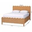 bali & pari Maritza Scalloped Natural Rattan Bed Frame King