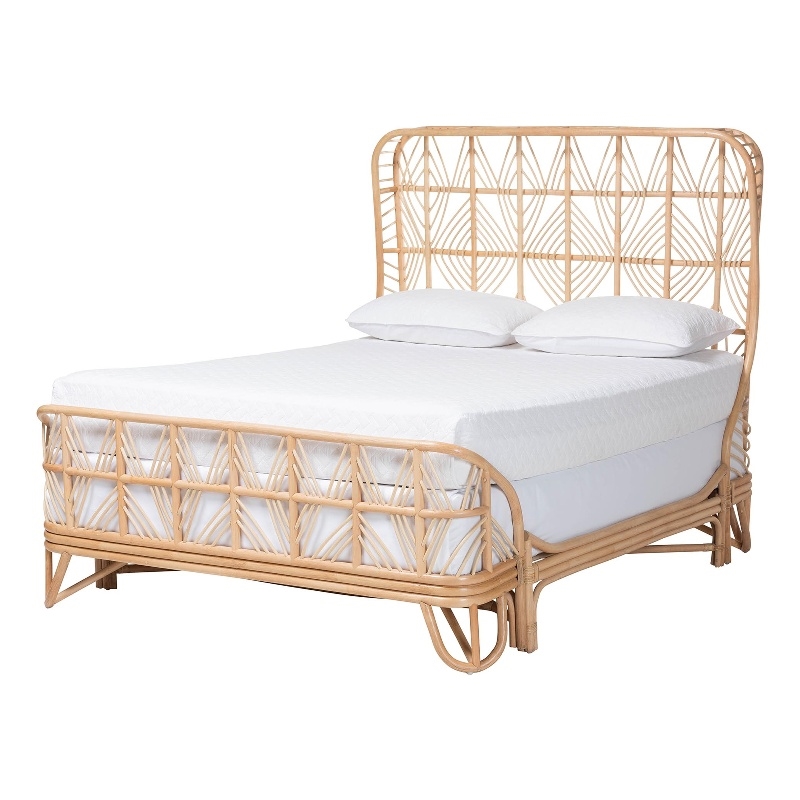 bali & pari Hadley Natural Rattan Bed Frame Queen