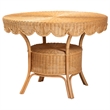 bali & pari Trenton 5-Piece Rattan Dining Set Round Wicker Table Light Honey