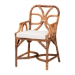 bali & pari Trevor 5-Piece Rattan Dining Set Round Wicker Table Light Honey
