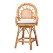 bali & pari Adam Natural Rattan Counter Stool with Cushion