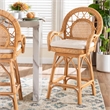 bali & pari Adam Natural Rattan Counter Stool with Cushion