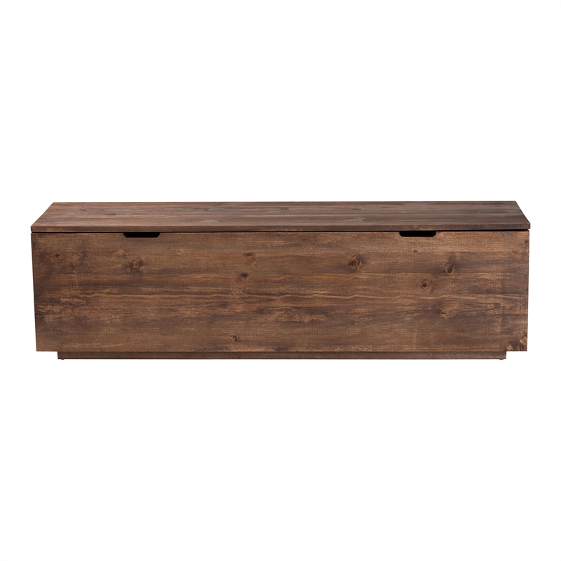 bali & pari Alfonso Wood Storage Trunk with Hinged Lid