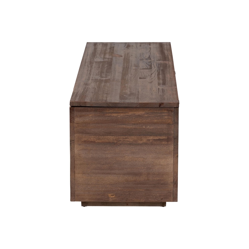 bali & pari Alfonso Wood Storage Trunk with Hinged Lid
