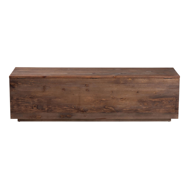 bali & pari Alfonso Wood Storage Trunk with Hinged Lid