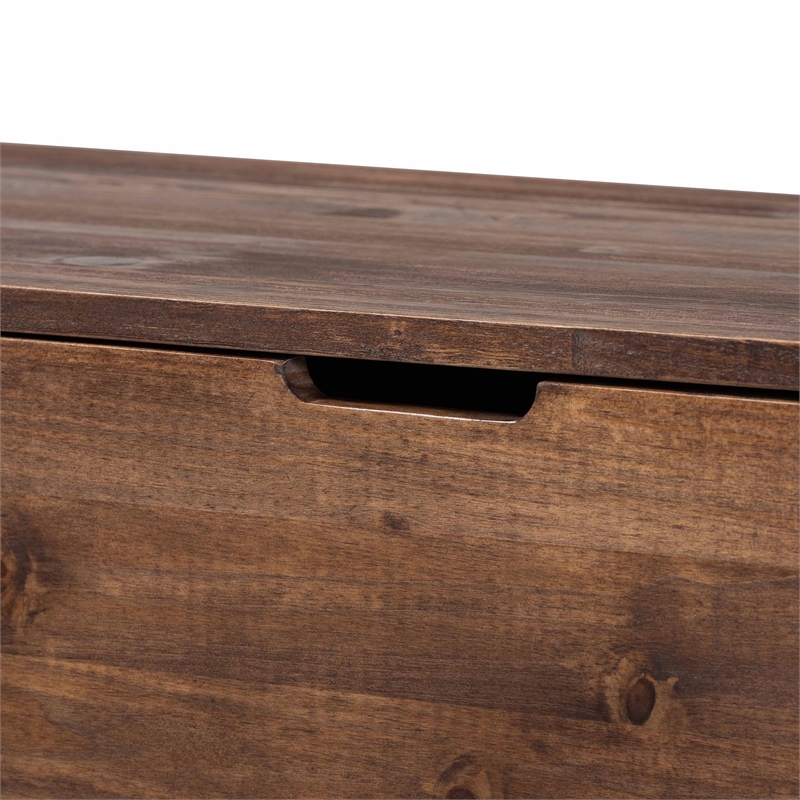 bali & pari Alfonso Wood Storage Trunk with Hinged Lid