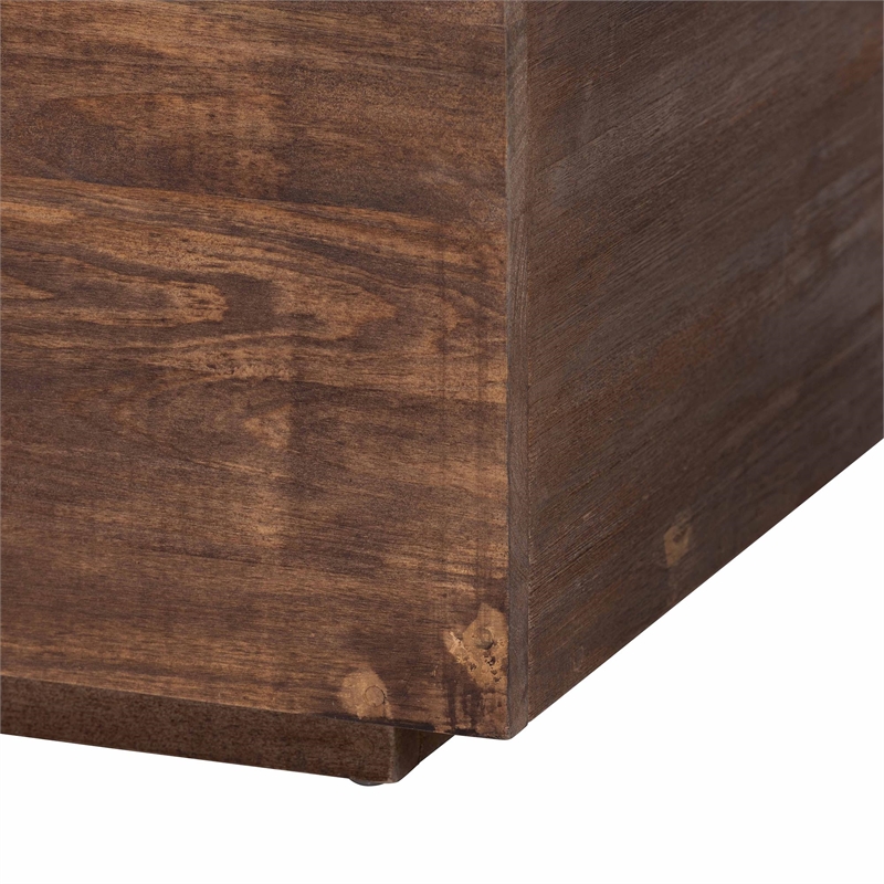 bali & pari Alfonso Wood Storage Trunk with Hinged Lid