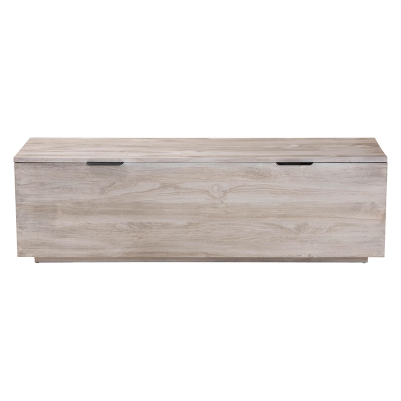 bali & pari Alvaro Wood Storage Trunk with Hinged Lid
