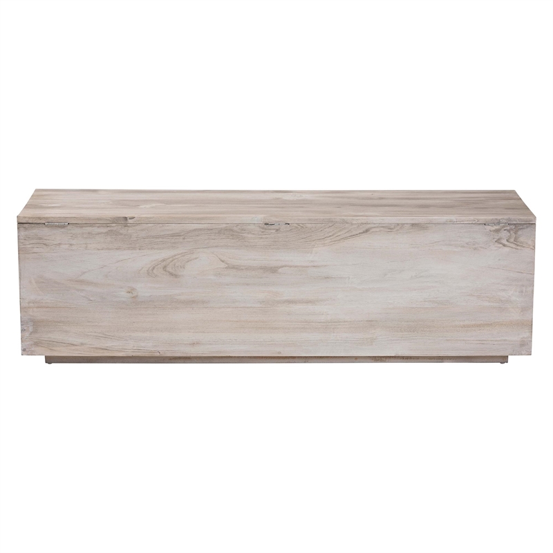 bali & pari Alvaro Wood Storage Trunk with Hinged Lid