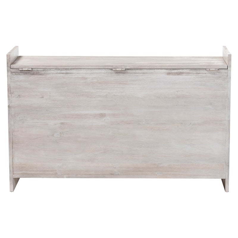 bali & pari Amado Wood Storage Trunk with Carved Front Panel