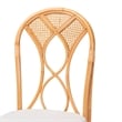 bali & pari Elsa Natural Rattan Dining Chair Handcrafted Wicker Side Chair