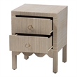 bali & pari Juniper Grasscloth Nightstand with Scalloped Base
