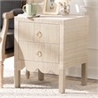 bali & pari Juniper Grasscloth Nightstand with Scalloped Base