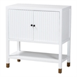 bali & pari Aiden Fluted Sideboard  2-Door Accent Storage Cabinet