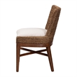 bali & pari Ridley Seagrass Dining Chair with Mahogany Wood Frame Brown Wash