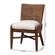 bali & pari Ridley Seagrass Dining Chair with Mahogany Wood Frame Brown Wash