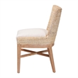 bali & pari Ridley Seagrass Dining Chair with Mahogany Wood Frame Whitewash