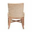 bali & pari Ridley Seagrass Dining Chair with Mahogany Wood Frame Whitewash