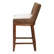 bali & pari Ridley Seagrass Counter Stool with Mahogany Wood Frame Brown Wash