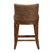 bali & pari Ridley Seagrass Counter Stool with Mahogany Wood Frame Brown Wash