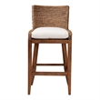 bali & pari Ridley Seagrass Bar Stool with Mahogany Wood Frame Brown Wash