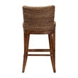 bali & pari Ridley Seagrass Bar Stool with Mahogany Wood Frame Brown Wash