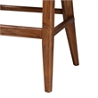 bali & pari Ridley Seagrass Bar Stool with Mahogany Wood Frame Brown Wash