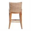 bali & pari Ridley Seagrass Bar Stool with Mahogany Wood Frame Whitewash