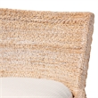 bali & pari Ridley Seagrass Bar Stool with Mahogany Wood Frame Whitewash