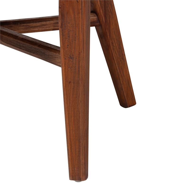 bali & pari Jasper Seagrass Dining Chair with Mahogany Wood Frame Brown Wash