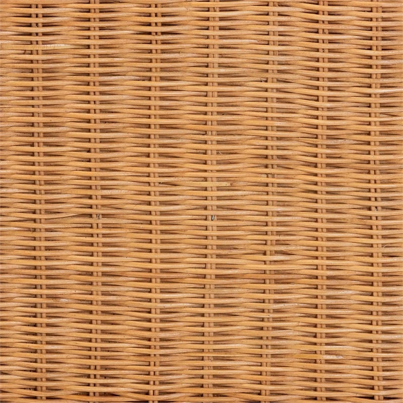 bali & pari Melanie Natural Rattan Bed Coastal Boho Bed Frame Queen