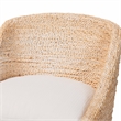 bali & pari Jasper Seagrass Counter Stool with Mahogany Wood Frame Whitewash