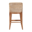 bali & pari Jasper Seagrass Bar Stool with Mahogany Wood Frame  Whitewash