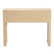 bali & pari Noah Grasscloth 2-Drawer Console Table Woven Texture Light Brown